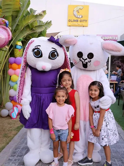 Hugs and high-fives with our friendly bunny mascots. Having beloved characters at your party adds an extra layer of magic and creates perfect photo opportunities for the little ones.