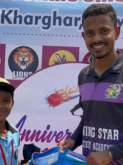 A happy moment from our Inningstar Anniversary match day. It’s always great to see the young players enjoying the game and being recognized for their participation.