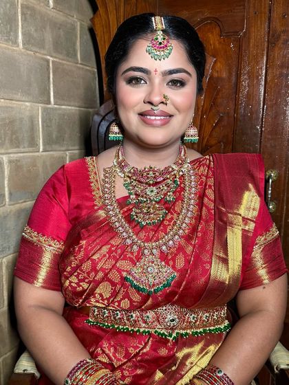 Sneha Kiran - Bridal & Event Makeup Artistry Traditional South Indian Muhurtham Brides photo 32