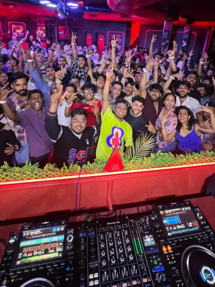 A great shot with the crowd from the DJ booth after a killer Saturday night set. The energy was electric from start to finish.