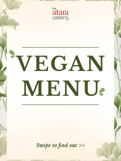 We offer fully customizable vegan menus to suit your lifestyle. This graphic introduces our specialized vegan offerings, ensuring you don't have to compromise on taste.