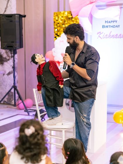 Entertainment for all ages, including a talented ventriloquist who captivated the young audience at the princess party.