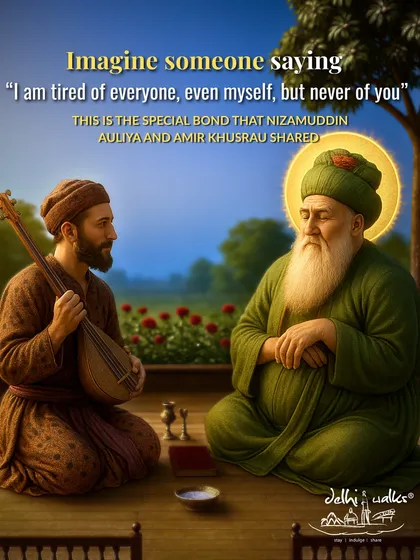 "I am tired of everyone, even myself, but never of you." This quote captures the special bond between Nizamuddin Auliya and his disciple, Amir Khusrau, a central theme in my book.