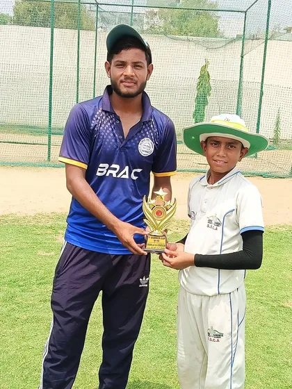 Ishant Jha with his Man of the Match award. He is a consistent performer for us.