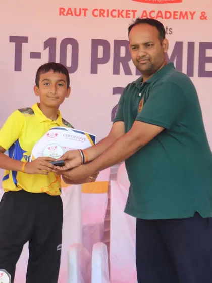 A player from the RCA Super Kings team being recognized for his performance.