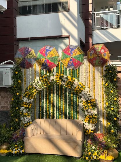 The Trendy Party - Wedding & Pre-Wedding Event Decoration Vibrant Haldi & Mehendi Setups photo 3