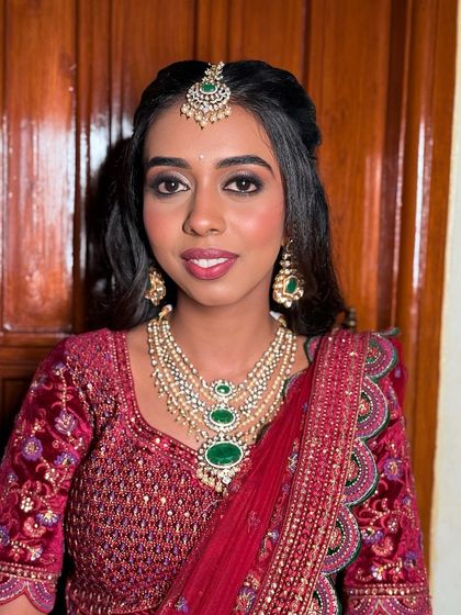 A beautiful portrait of Kavana. Her makeup is soft and elegant, with a focus on her beautiful eyes.