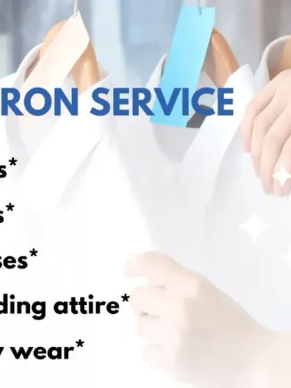 I specialize in steam pressing a wide range of clothing. This includes daily wear like shirts and pants, as well as special occasion outfits like dresses, wedding attire, and party wear, all handled with professional care.