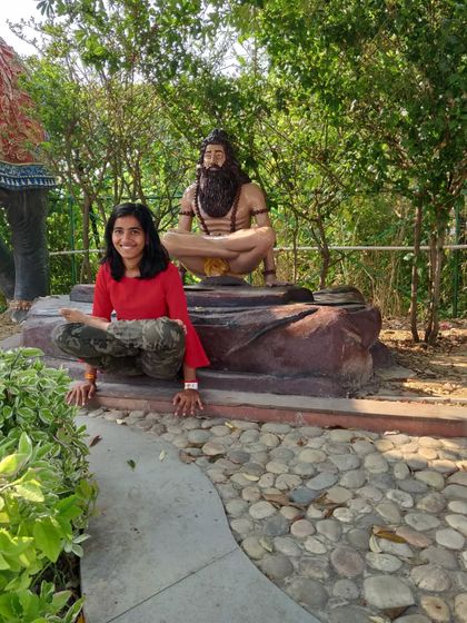 This is my version of Kukkutasana (Rooster Pose). It's all about having fun and exploring what your body can do.