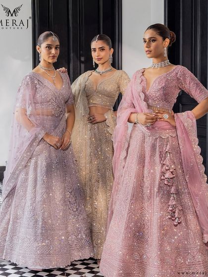 Meraj Couture - Luxury Occasion Wear Ethereal Lehengas: Pastels & Ivories photo 24