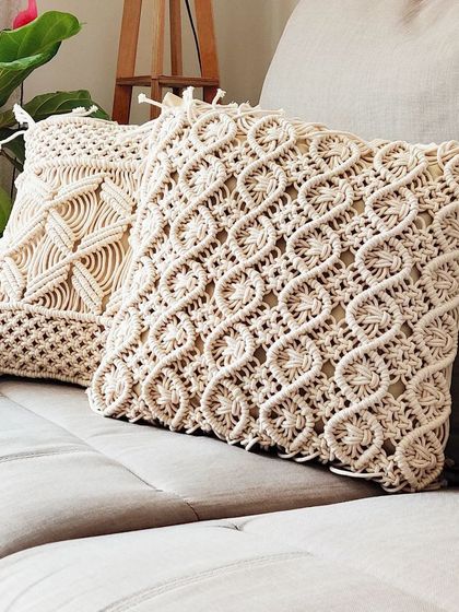 Shikha Agarwal - Custom Macrame & Crochet Home Decor Cozy Textiles: Rugs, Stools & Cushions photo 16