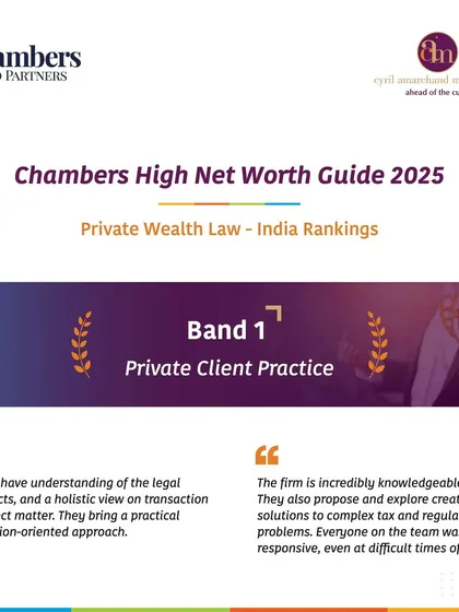 Our Private Client Practice is consistently ranked Band 1 by the Chambers High Net Worth Guide, a testament to our team's expertise. This recognition is based on direct feedback from clients who trust us with their most complex cross-border tax and trust planning needs.