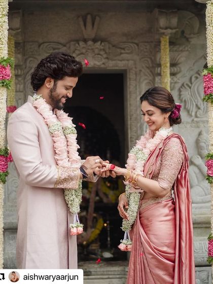Exchanging rings and promises. We had the pleasure of doing the makeup and hair for her engagement, creating a look that was both elegant and perfectly suited to her personal style.