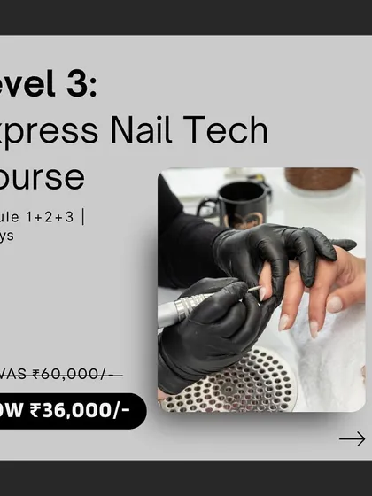 The Level 3 Express Nail Tech Course is designed for fast learners. In 15 days, you'll cover modules 1, 2, and 3, getting a comprehensive education in a shorter timeframe.