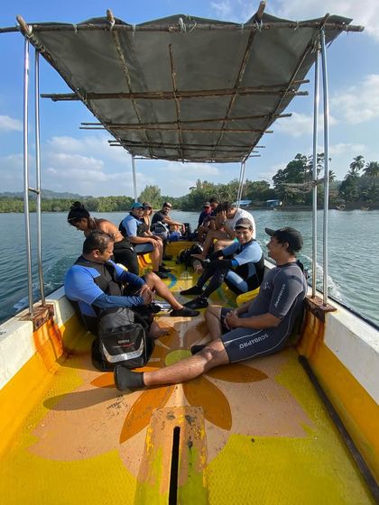 Our dive group on the boat in the Andamans. The camaraderie on these trips is something special.
