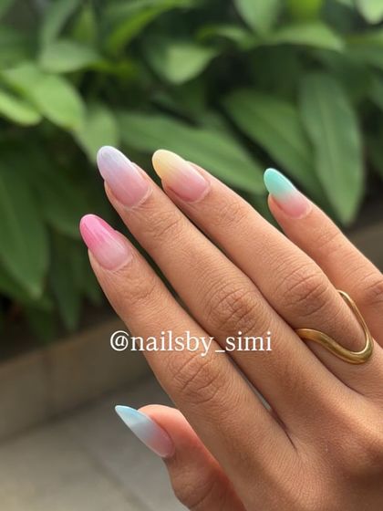 When your nails match your vibe. These colorful pastel ombre nails are so soft and pretty, perfect for a dreamy, summery look.