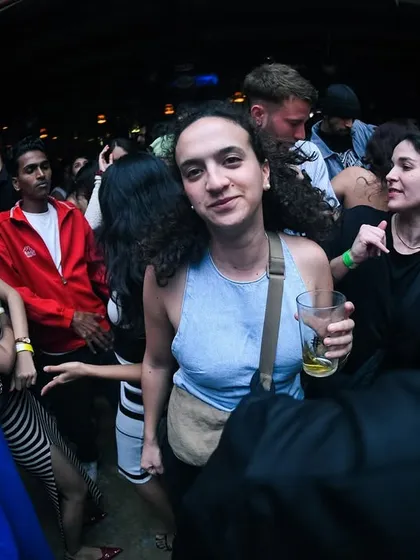 A candid moment from the dance floor.