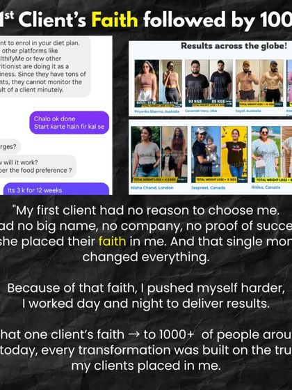 This is my story of how faith changed my life. I took a leap of faith in 2020, quitting my corporate job at Amazon & PayPal to become a coach. It was my wife's and parents' unshakable faith that gave me the strength to turn my passion into my profession, going from one client to over 1000 globally.