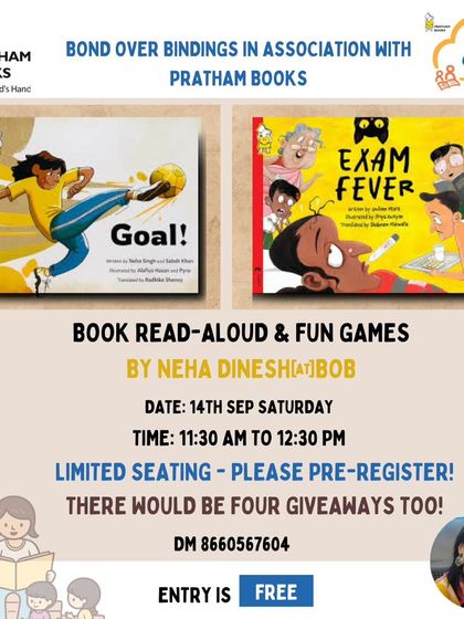 Our poster for the 'One Day, One Story' event in collaboration with Pratham Books to celebrate International Literacy Day.