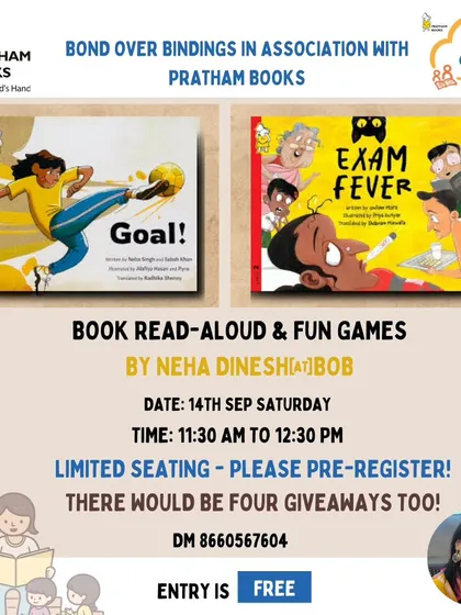 Our poster for the 'One Day, One Story' event in collaboration with Pratham Books to celebrate International Literacy Day.