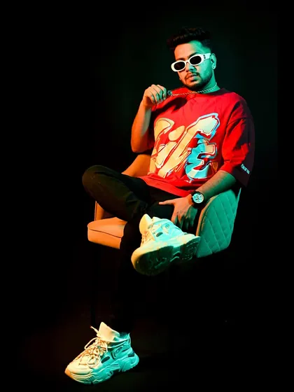 Another look from my 'glow' photoshoot. The style is modern, confident, and ready for the nightlife scene, just like my music.