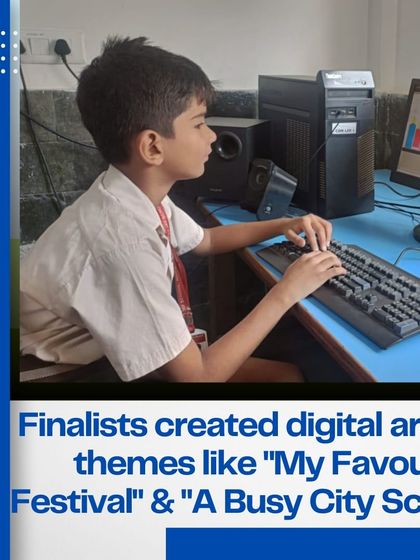 Finalists in our "Virtual Strokes" competition created digital art on themes like "My Favourite Festival" and "A Busy City Scene." This activity allowed them to blend their coding skills with artistic expression.