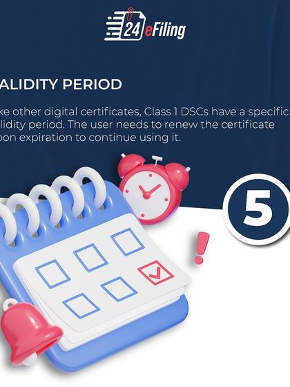 Like any official certificate, a DSC has a specific validity period. You need to renew your certificate upon expiration to continue using it for secure online transactions and filings.