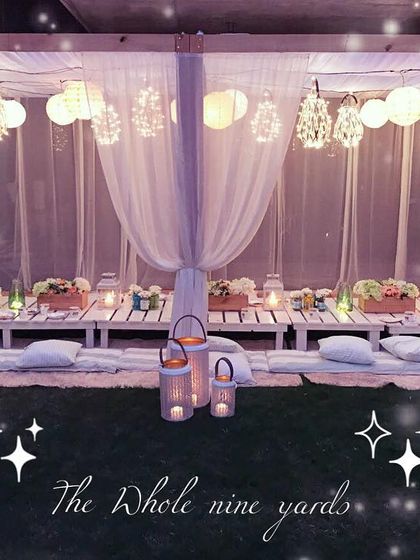 An intimate and magical low-seating dinner setup for a tween's birthday. The glowing lanterns and draped canopy created a cozy and memorable space for the friends to gather.