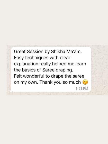 Shikha Agarwal - Personal Saree Draping Classes Words from My Wonderful Students photo 26