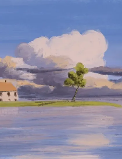 A Ghibli-inspired landscape from the movie 'Spirited Away'. I love drawing inspiration from animation and can create fantasy landscapes or scenes based on your favorite movies or art styles.
