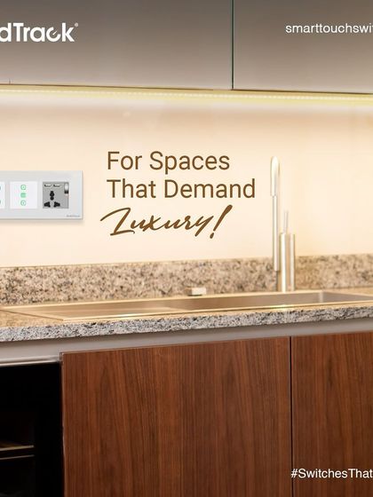 Crafted for spaces that demand the best. Our switches bring refined luxury and smart control to every room, including this modern kitchen.