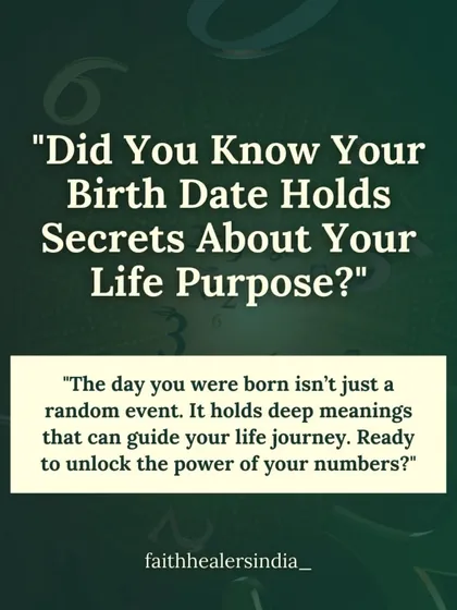 Did you know your birth date holds secrets about your life purpose? This image poses a question to make you consider the deep meanings behind your numbers and how they can guide your life journey.