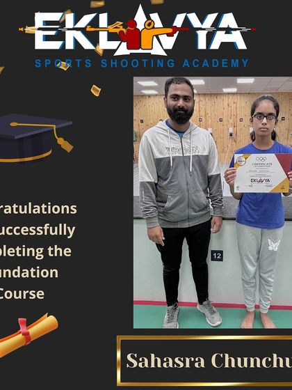 We congratulate Sahasra Chunchula on successfully completing her foundation course, building a strong base for her future in shooting.