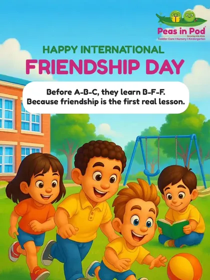 Friendship is the first real lesson. Before A-B-C, children learn B-F-F. We celebrate International Friendship Day to honour the beautiful bonds that start in early childhood.