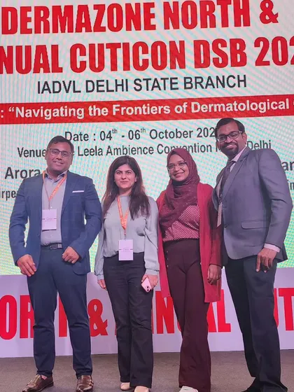 Our team from Dermaclinix conducting the Trichology and Hair Transplantation workshop at DERMAZONE NORTH.