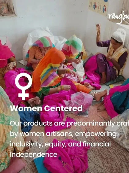 Our products are predominantly crafted by women artisans. This focus on being women-centered empowers inclusivity, equity, and financial independence.
