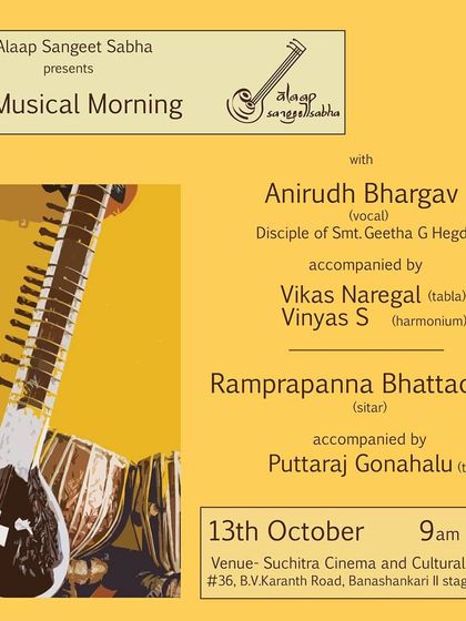 Vijay Gonahal - Hindustani Sitar Lessons Concerts, Baithaks & Announcements photo 3