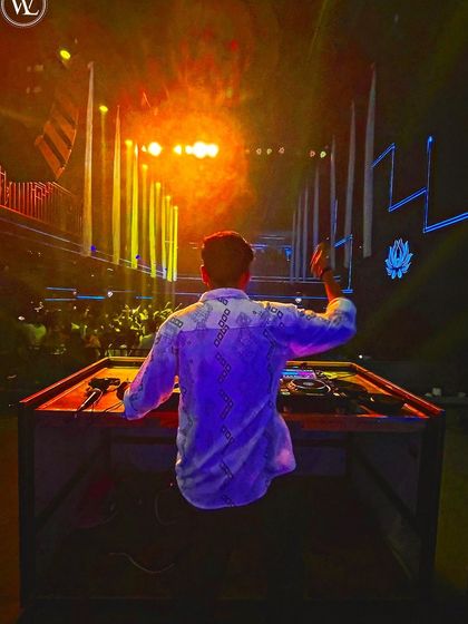 A view from my console as I command the massive crowd on New Year's Eve. The energy in the room was absolutely electric.