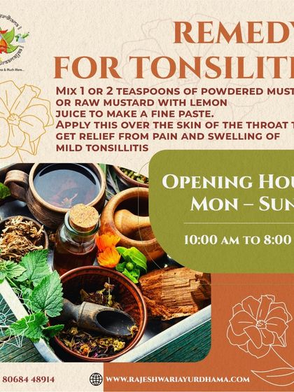 For mild tonsillitis, a simple topical remedy can provide relief. A paste made from powdered mustard and lemon juice applied to the throat can help reduce pain and swelling.