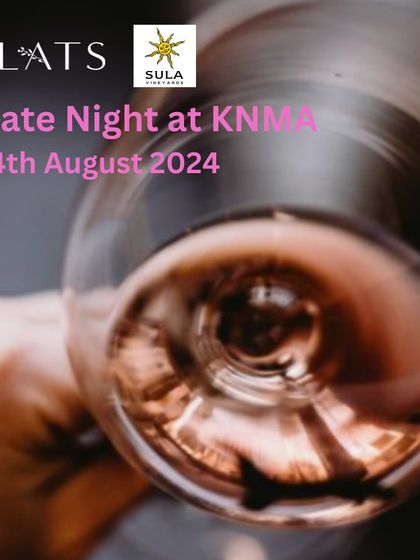 An announcement for a special collaboration: a dinner date with art at the KNMA museum, featuring a 4-course meal by Plats.