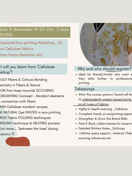 Color Ashram - Natural Dyeing Workshops & Training Eco-Printing with Nature's Palette photo 6