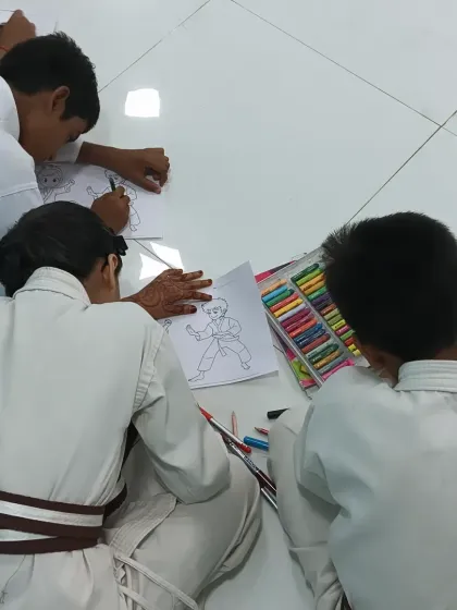 The focus they put into their training is the same focus they bring to our fun activities. I love seeing their artistic side.