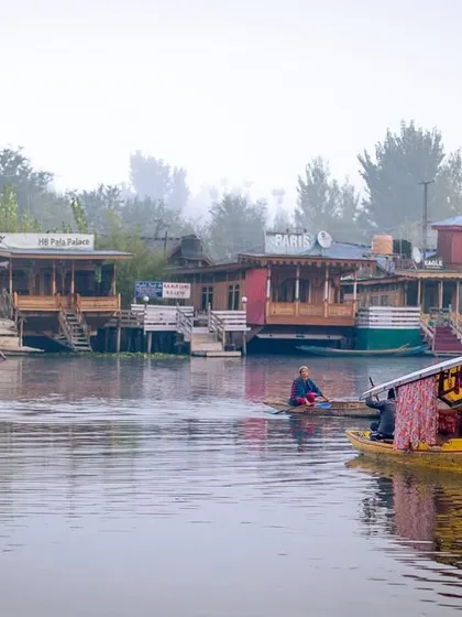 The famous houseboats of Srinagar, Kashmir, on a misty morning. I hope to return to this beautiful destination in a different season to capture another perspective.