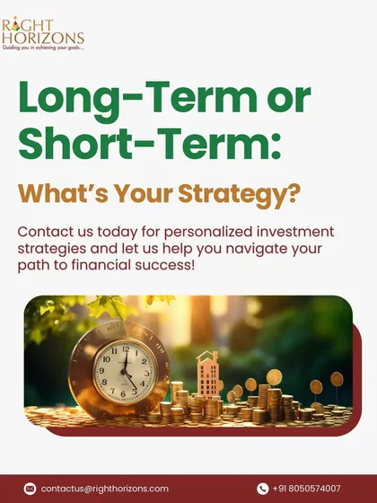 A concluding image for our series comparing long-term and short-term investing. It serves as a call to action, inviting users to contact us for personalized investment strategies to navigate their path to financial success.