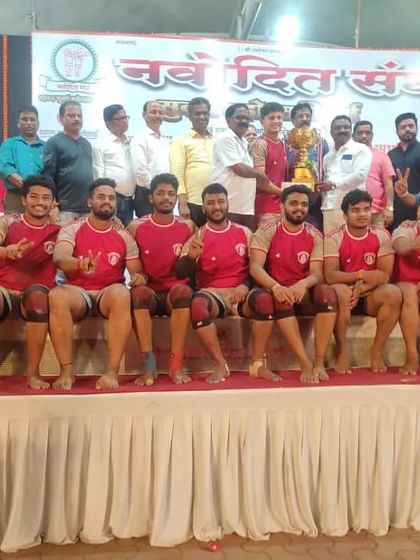 The team on stage receiving the runners-up trophy. Every tournament is a learning experience.