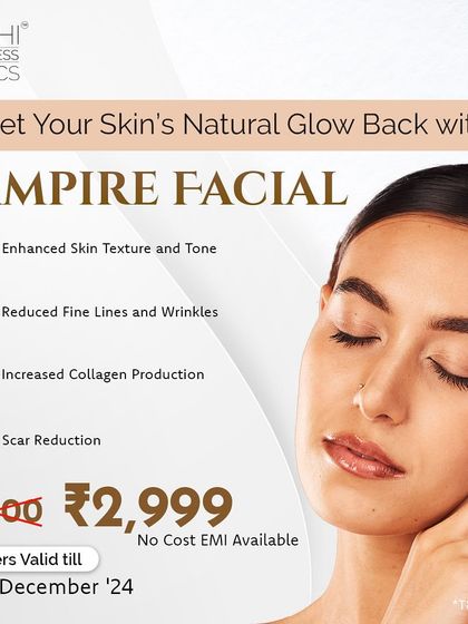 Get your skin's natural glow back with our Vampire Facial, offered at a special price to help you look your best for the new year.