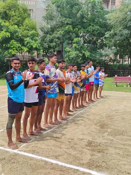 The senior team lined up and ready for action at the Gazipur district championship.