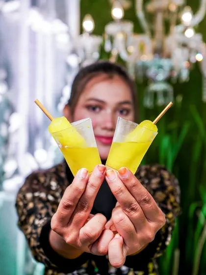 Our classic orange flavored ice golas, a nostalgic and refreshing dessert option.