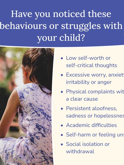 Have you noticed struggles like low self-worth, excessive worry, or social withdrawal in your child? These can be signs that they need support. Our mental health services are designed to help children and families navigate these hard times.