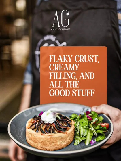 Looking for brunch plans? This savory quiche is calling your name. With a flaky crust, a creamy filling, and a side of fresh greens, it's a perfect light yet satisfying meal.